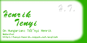 henrik tenyi business card